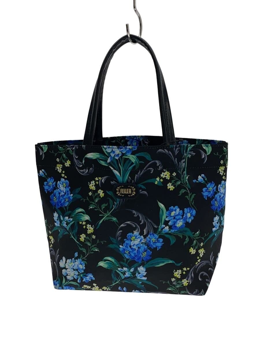 FEILER handbag -- BLK floral pattern Edelbrau