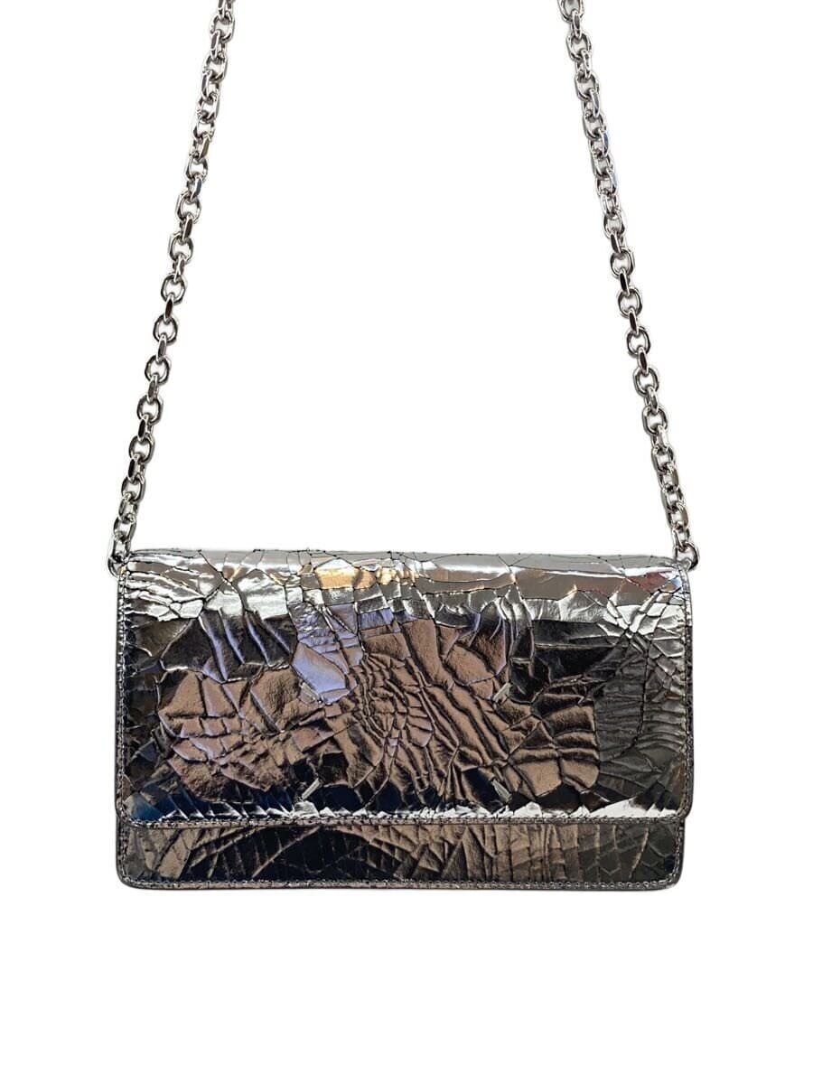 Maison Margiela Paint Peeling Back With Scratches Inside With Stain Shoulder Bag PVC SLV Solid