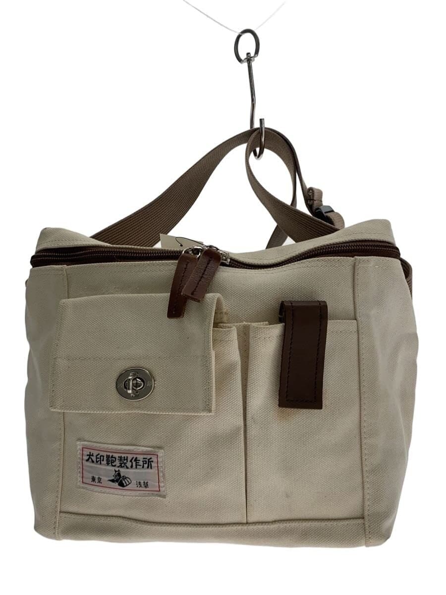 Inujirushi Kaban Made Workshop Shoulder Bag Canvas CRM Solid