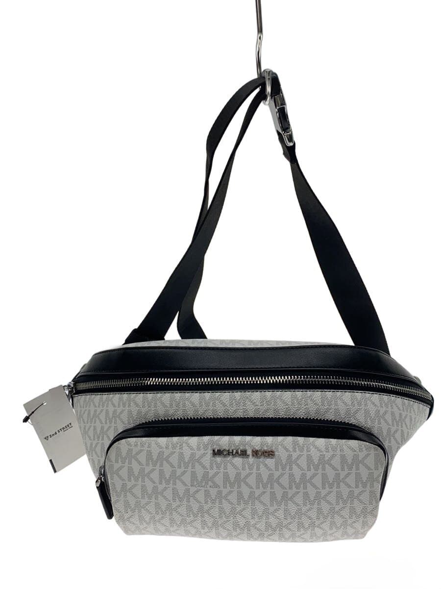 MICHAEL KORS Shoulder Bag Leather White All-over Print