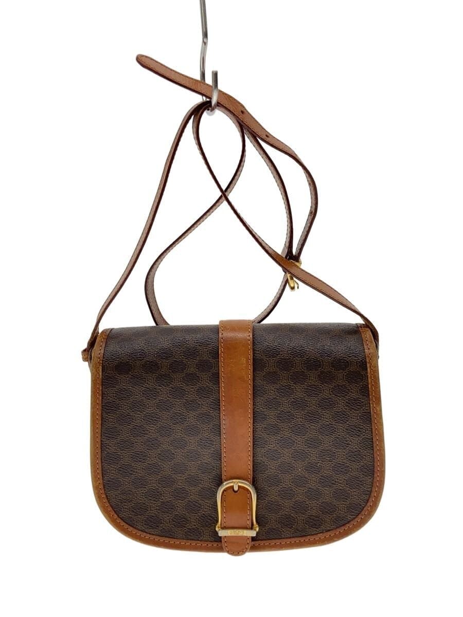 CELINE Shoulder Bag Macadam Print BRW DM93