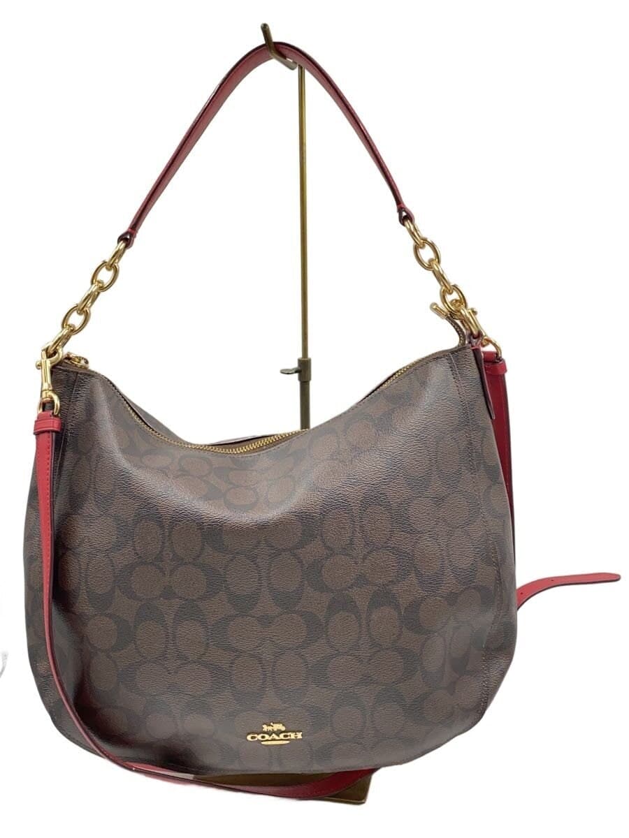 COACH Shoulder Bag_Signature_Brown PVC BRW All Over Pattern