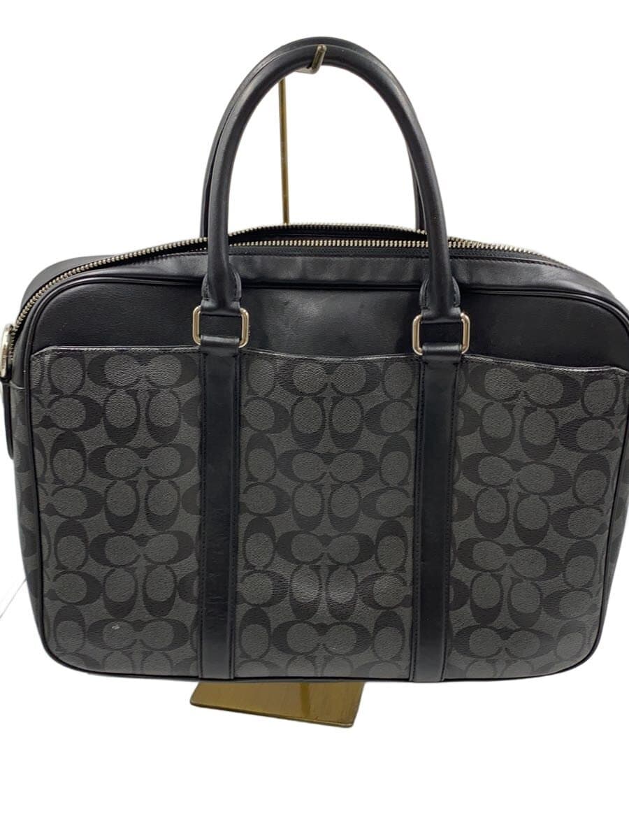 COACH Briefcase_Signature PVC BLK All Over Pattern