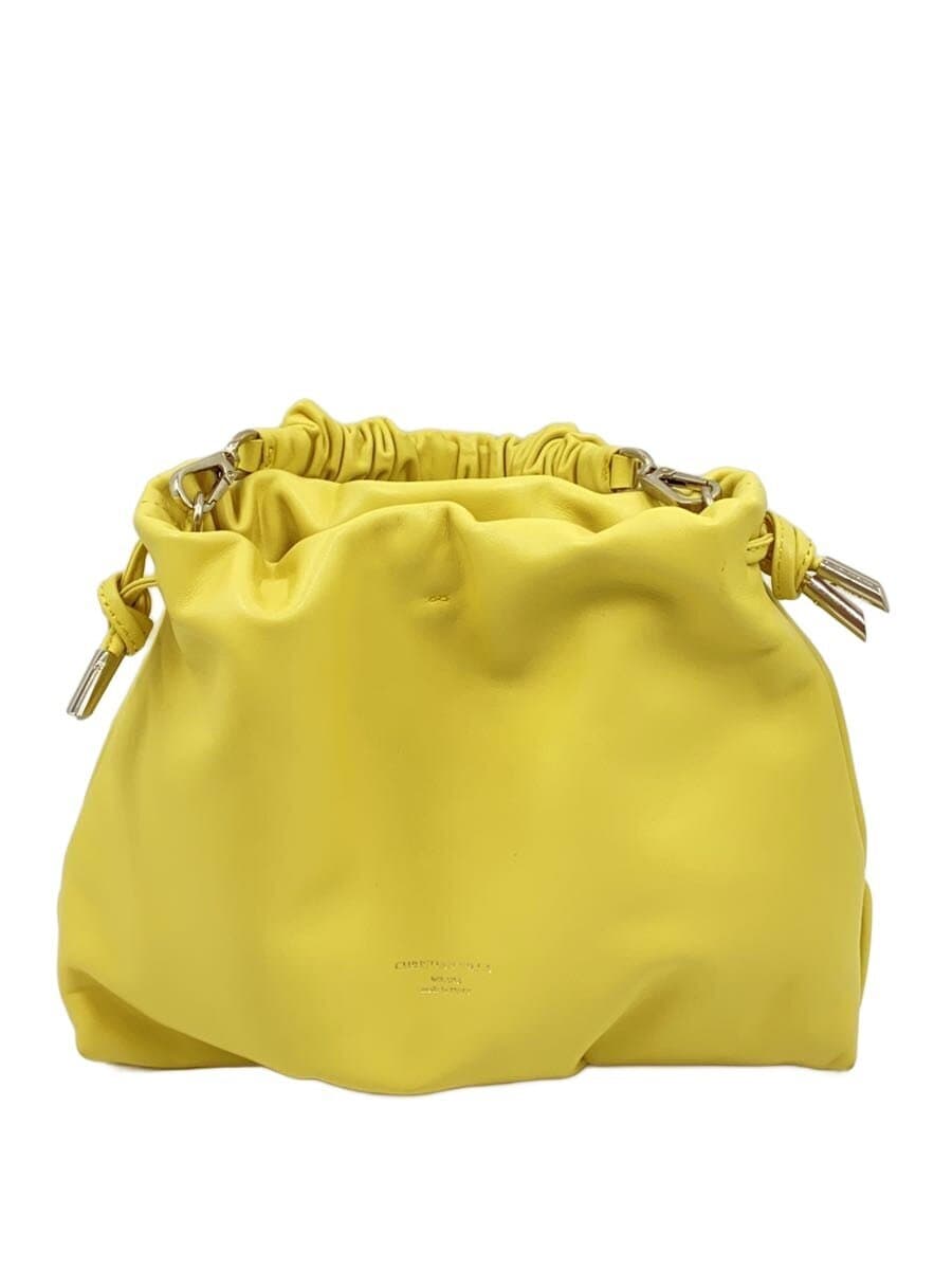 CHRISTIAN VILLA Shoulder Bag Leather YLW Solid 2-0150-1-12-104