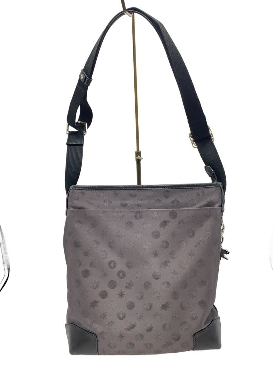 HUNTING WORLD Shoulder Bag Canvas Black All-over Print