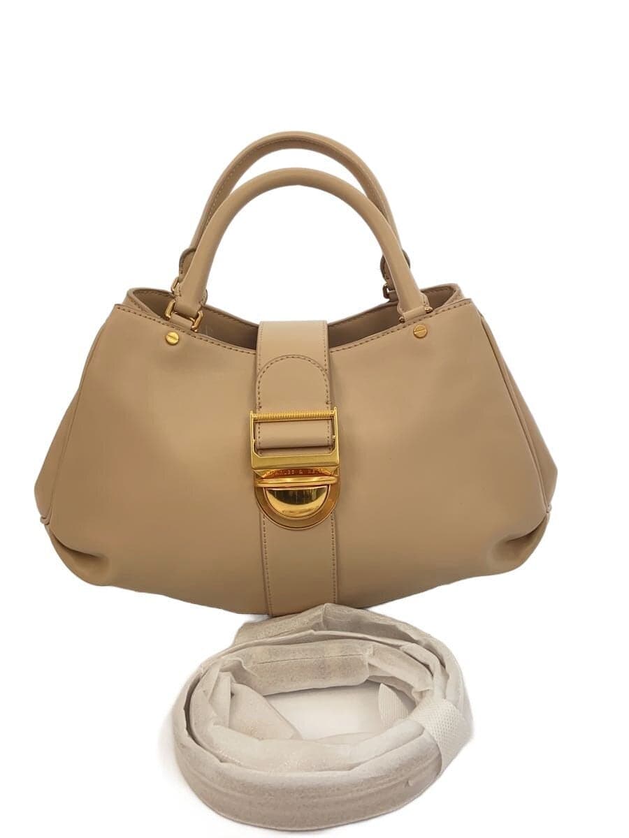 CHARLES&KEITH Buckle Do Tote Bag Bag BEG Solid CK2-30270758
