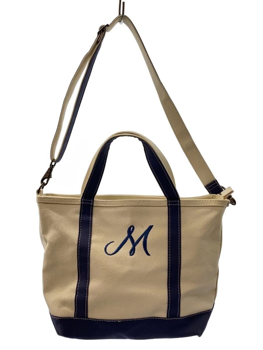 L.L.Bean Tote Bag Canvas WHT