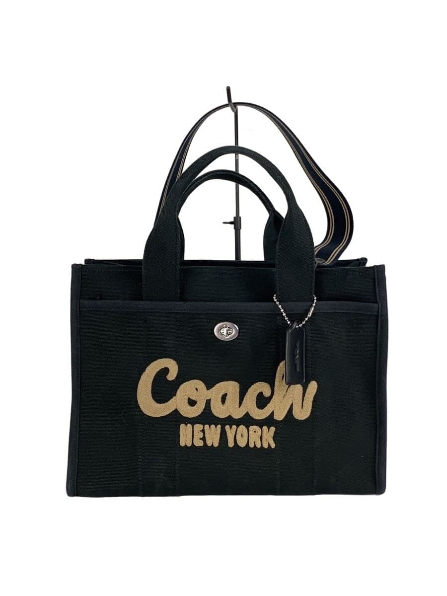 COACH Cargo Tote Canvas Black CP158
