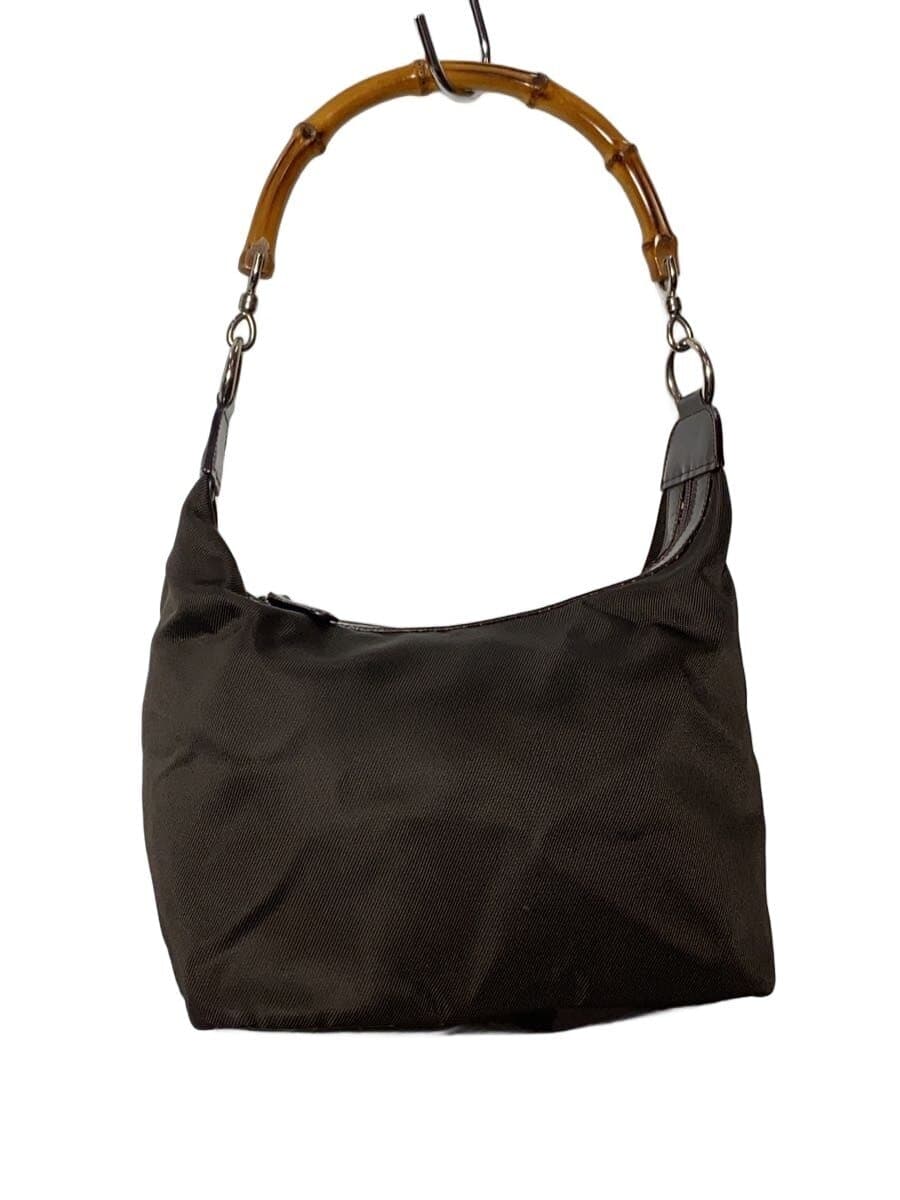 GUCCI Shoulder Bag_ Bamboo Nylon BRW 000・2214・0531