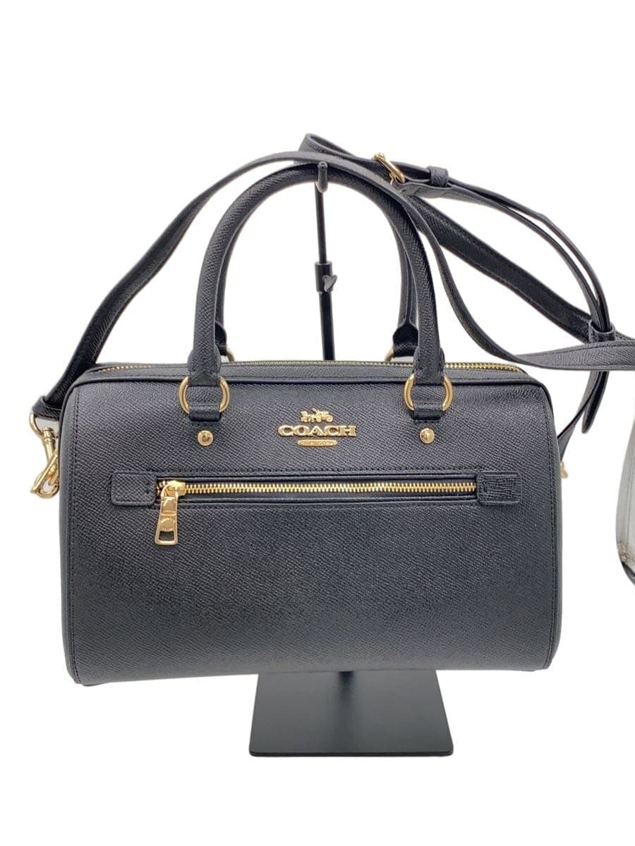 COACH2-Way Ro One Satchel_Black Leather BLK Solid