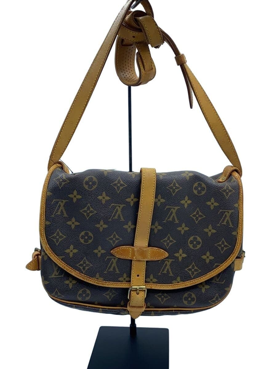 LOUIS VUITTON1)Saumur 30_Monogram Canvas PVC BRW