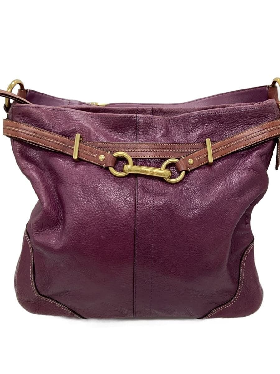 COACH Shoulder Bag Leather PUP F12460