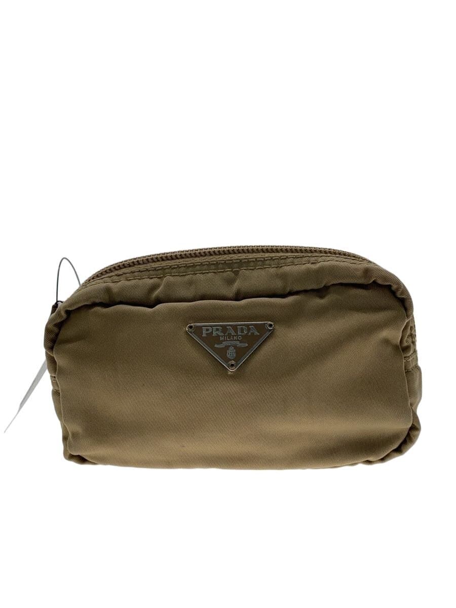 PRADA Mini Nylon Pouch Pouch Nylon CML Solid Color