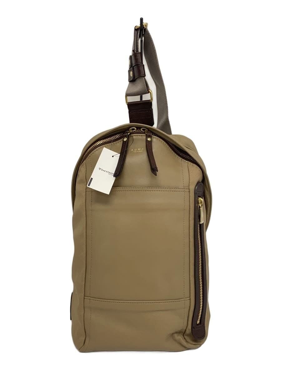 A.D.M.J. Crossbody Bag One Shoulder Bag Leather Brown x Pink