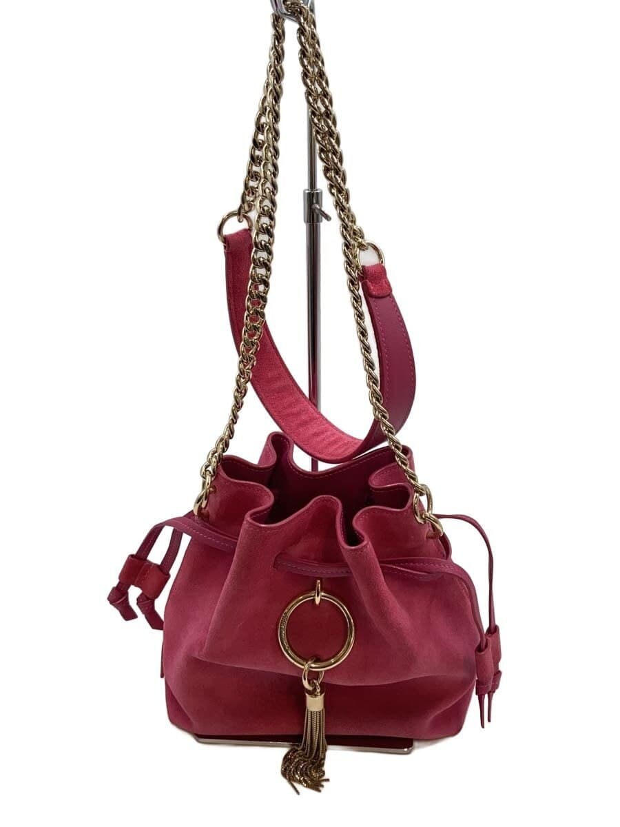 JIMMY CHOO shoulder bag suede PNK