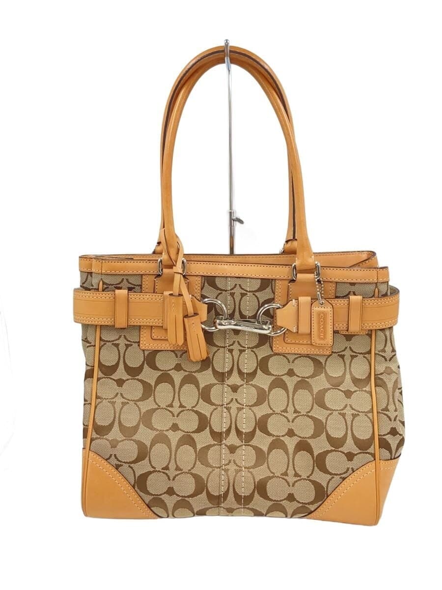 COACH Shoulder Bag Canvas CML All-over Pattern Signature Pattern 10247