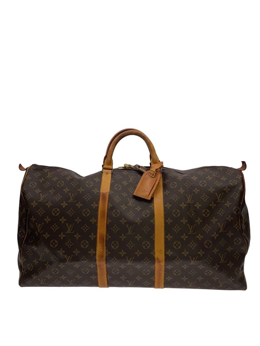 LOUIS VUITTON Keepall 60_Monogram Canvas PVC BRW