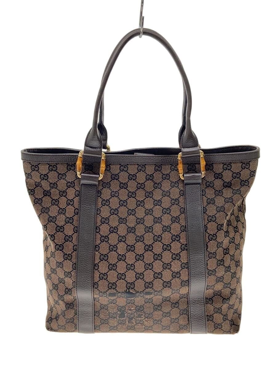GUCCI Tote Bag Canvas BRW Monogram 339547