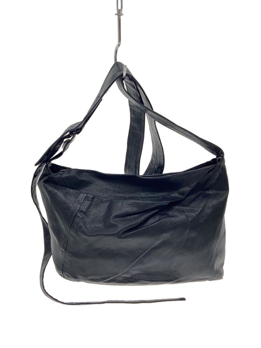 Discord shoulder bag cow leather BLK plain DZ-I39-791