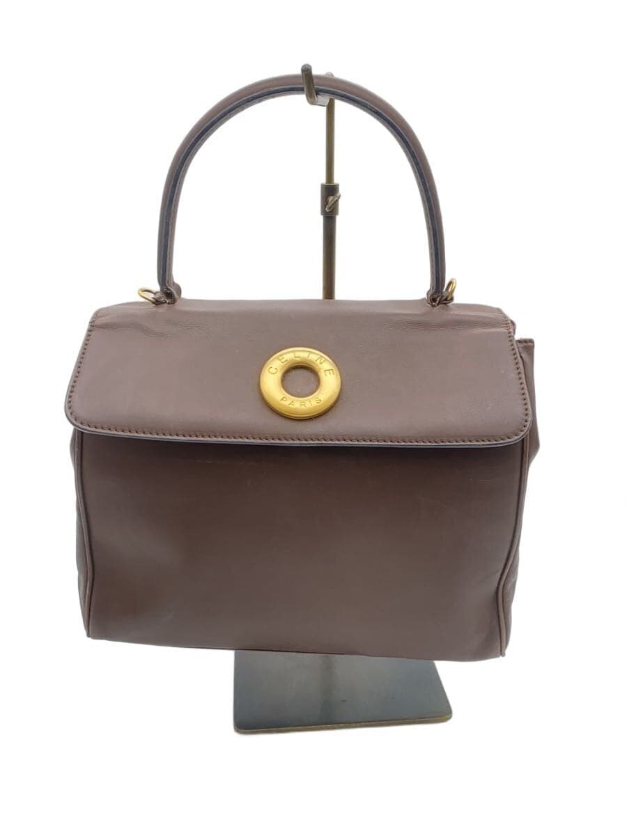 CELINE Circle Logo Leather BRW