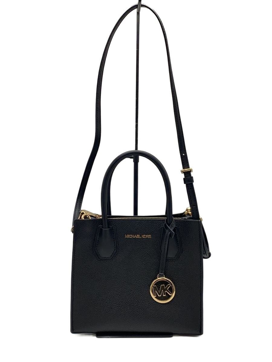 MICHAEL KORSMERCER MD MESSENGER LEATHER Shoulder Bag Leather BLK 35S1GM9M2L