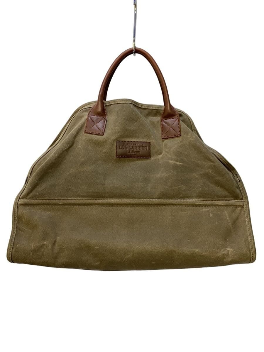 L.L.Bean Wax Canvas Log Carrier Boston Bag Cashmere KHK