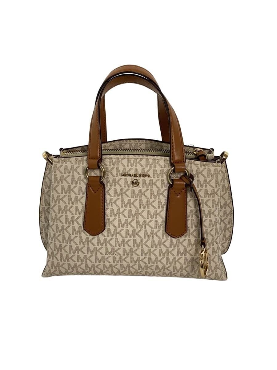 MICHAEL KORS Handbag Leather BEG 30S1GENS1B Corner Wear