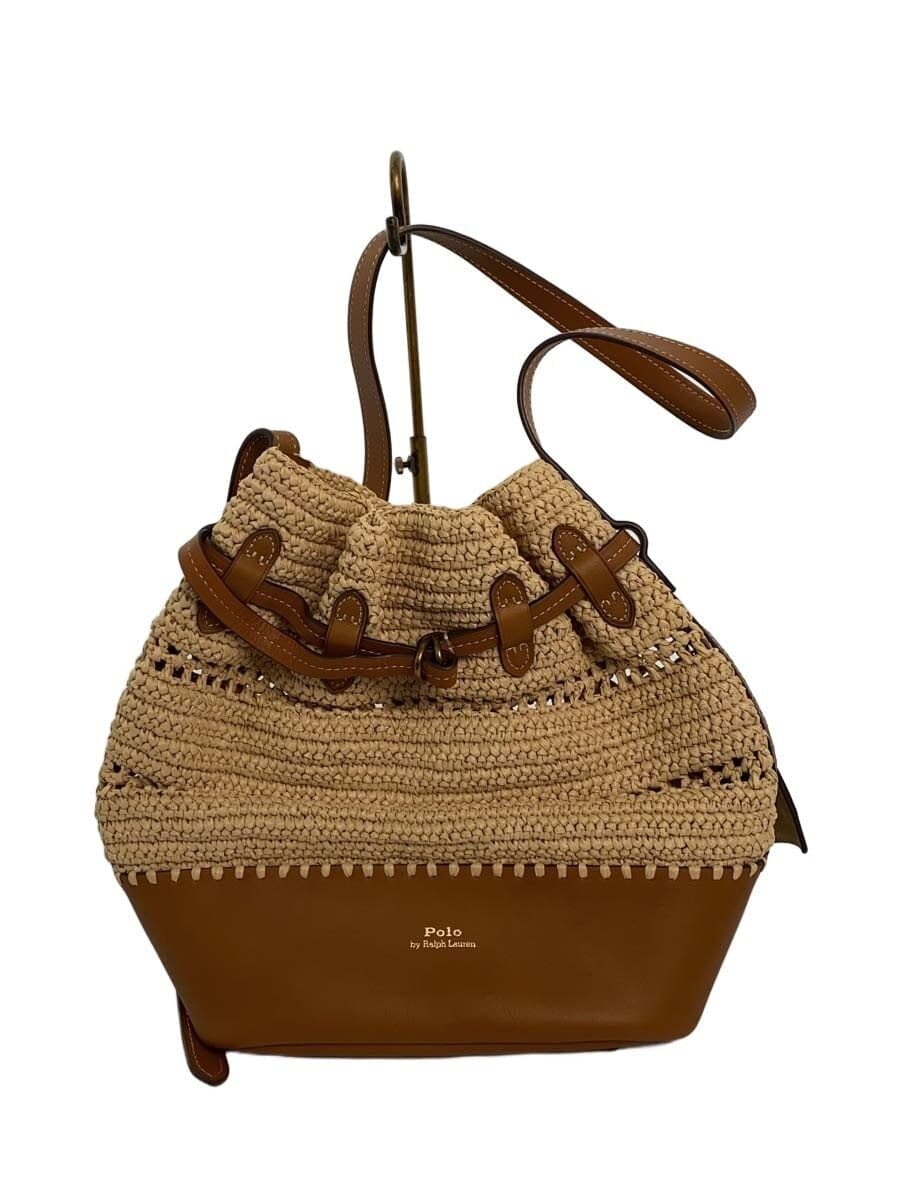 POLO RALPH LAUREN Basket Bag Drawstring Bag Shoulder Bag -- CML