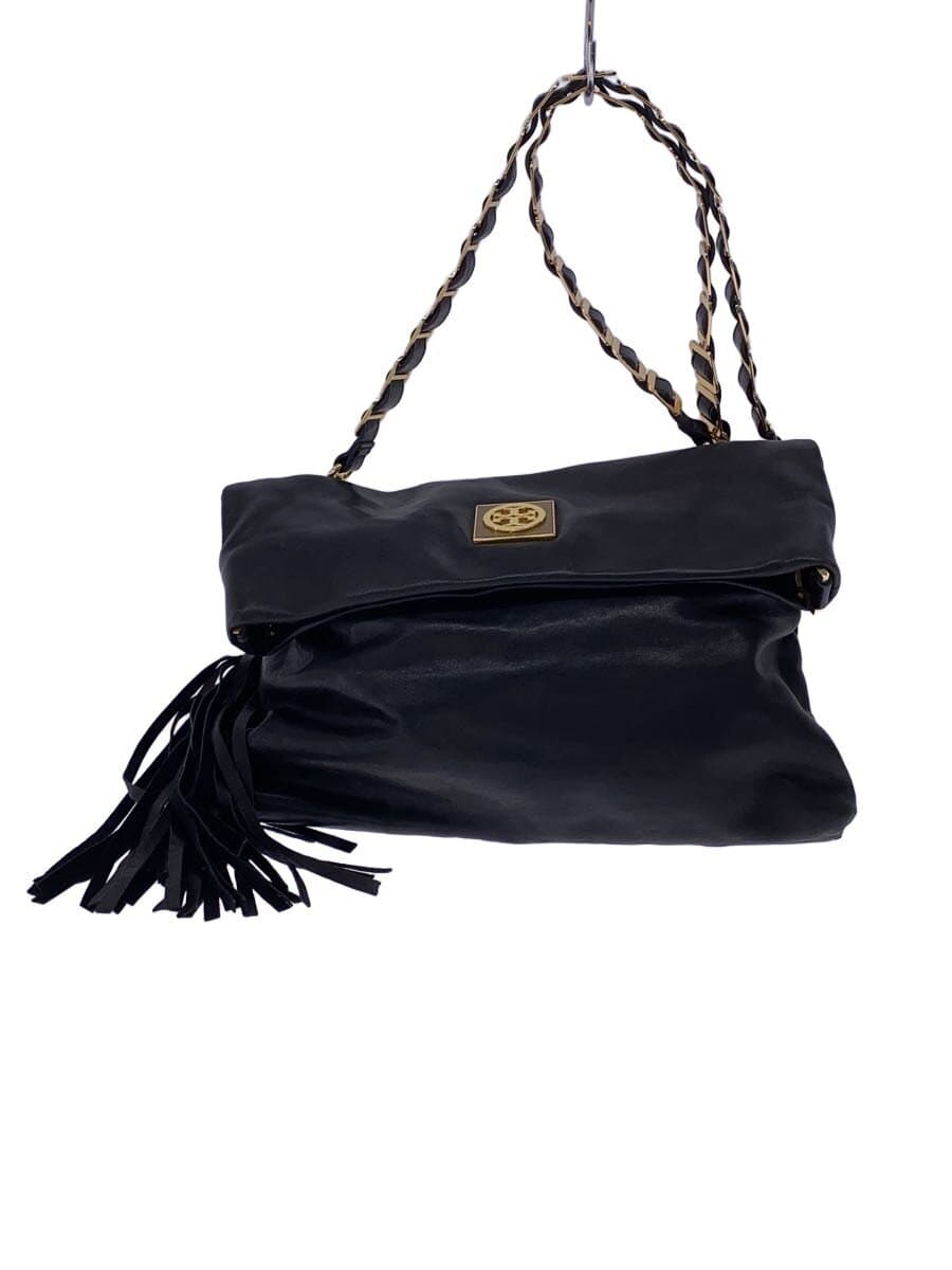 TORY BURCH Chain Shoulder Lambskin Bag Leather BLK