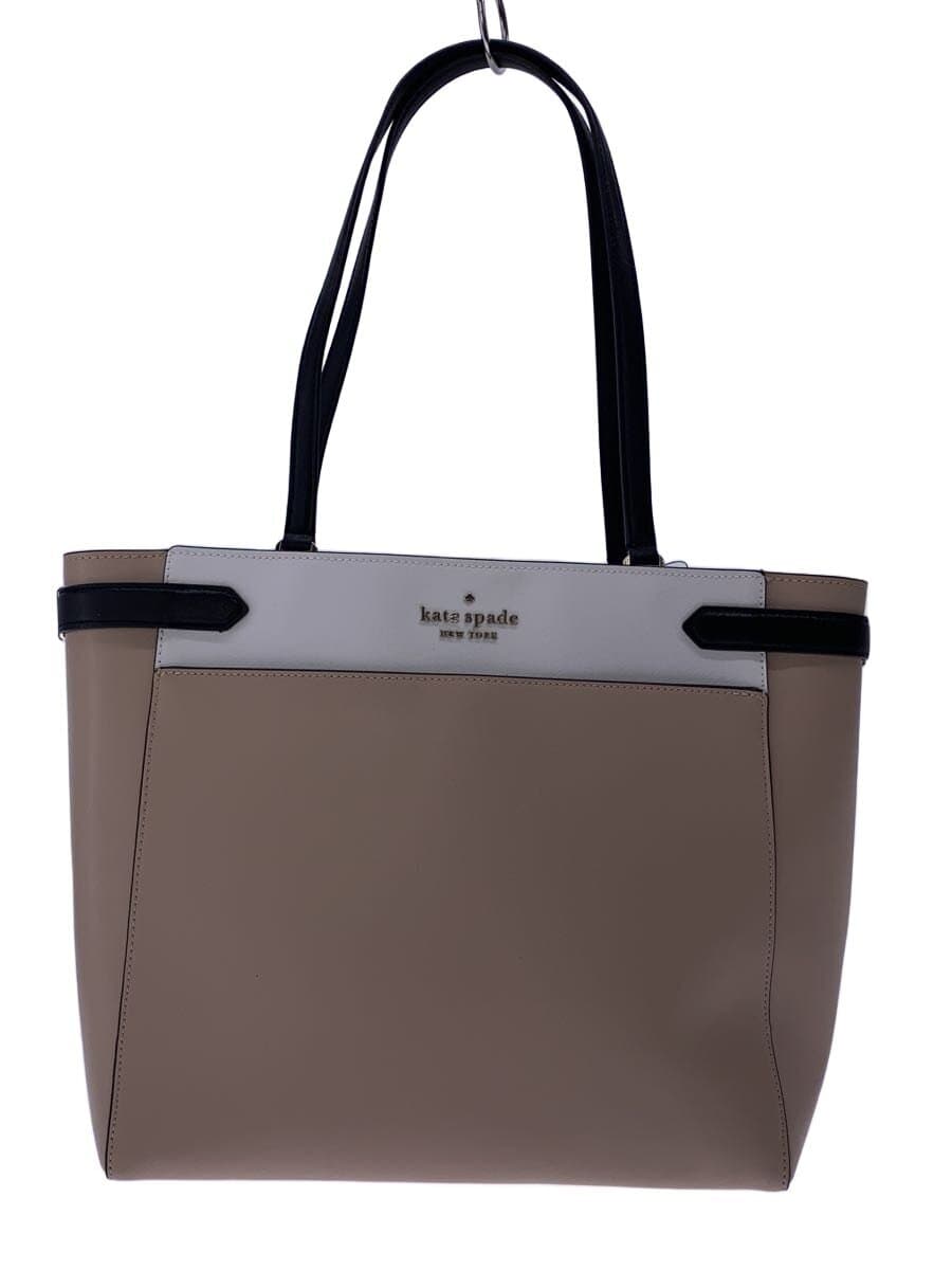 kate spade new york Stacey Tote Bag Leather BEG WKRU7098
