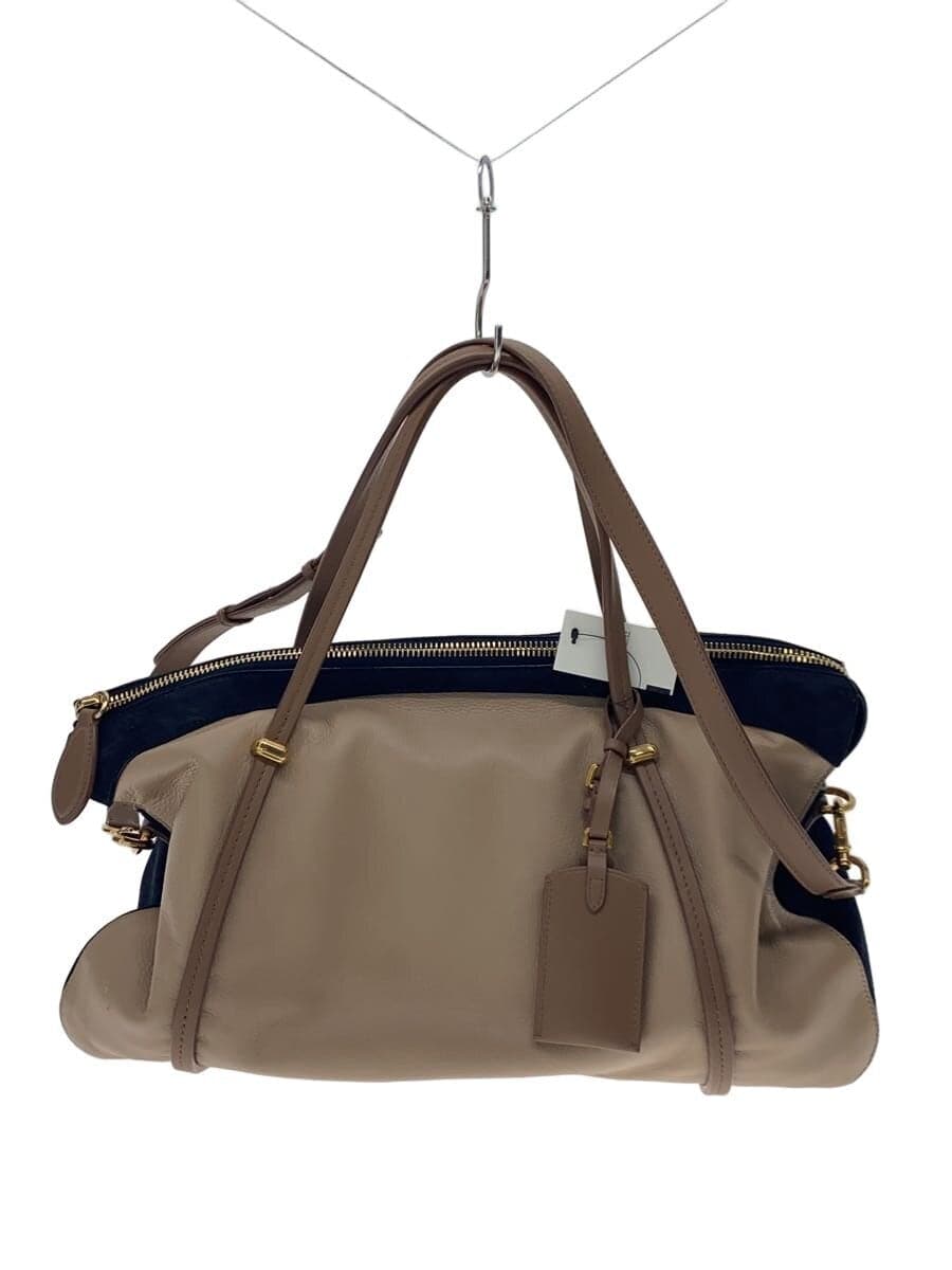 NINA RICCIBALLET Made in Italy Shoulder Bag Leather BEG Solid