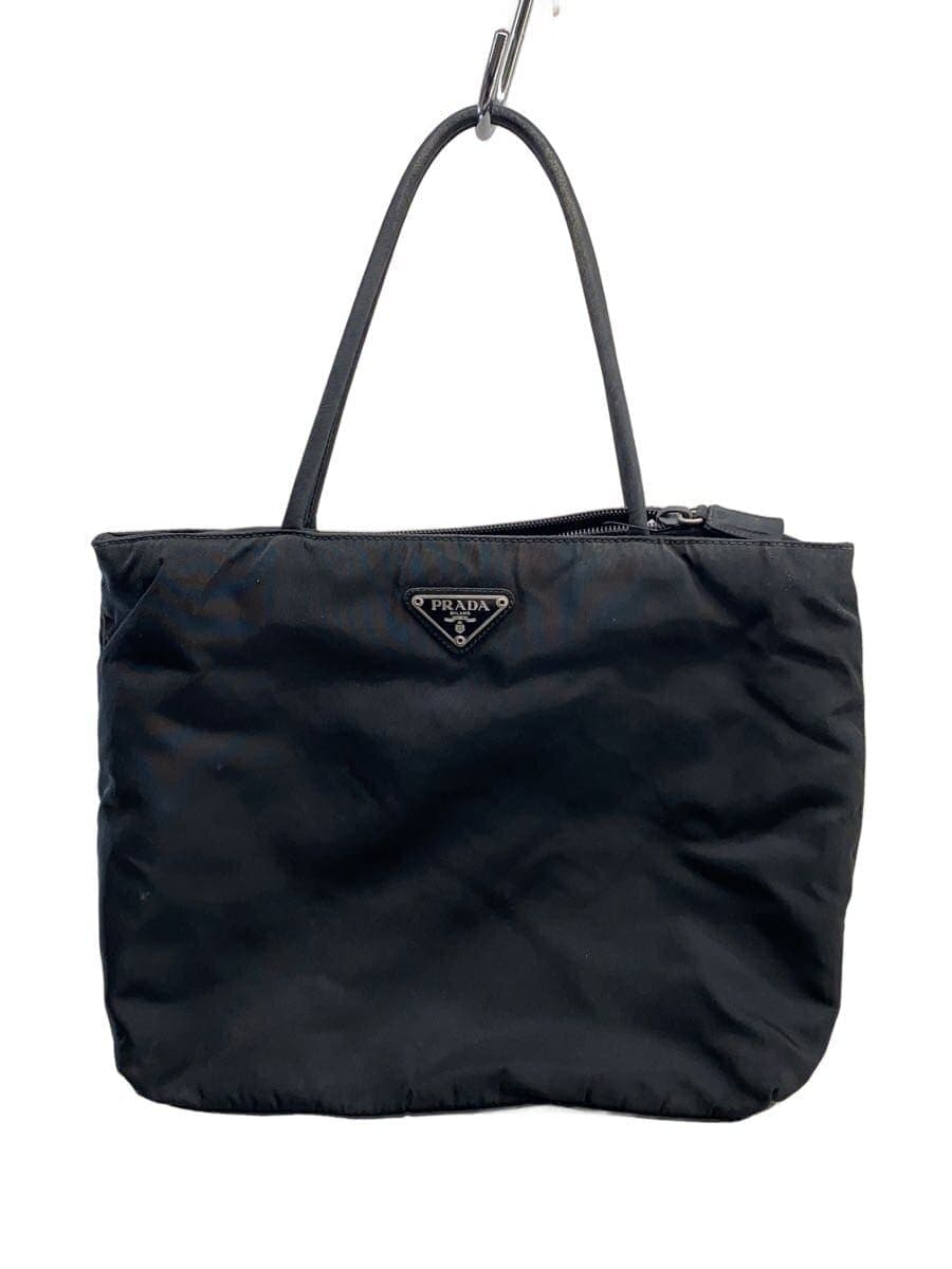 PRADA Handbag Nylon BLK Solid