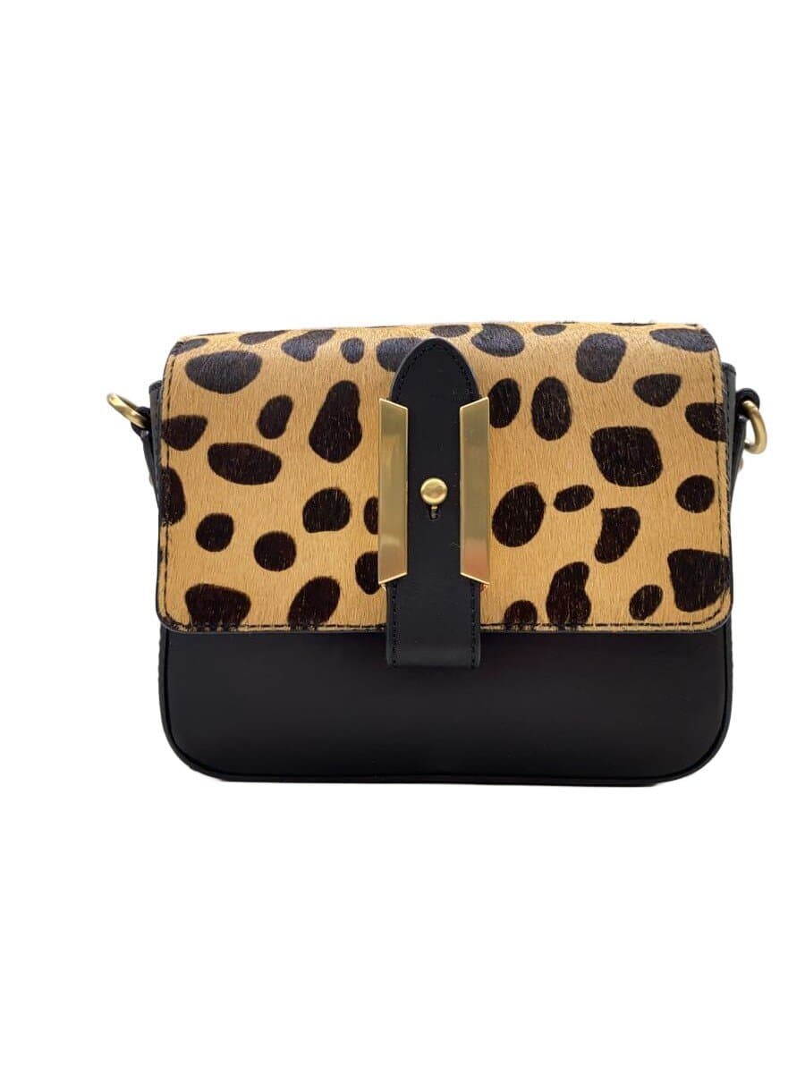 Other Brand FLYNN Shoulder Bag BLK Leopard
