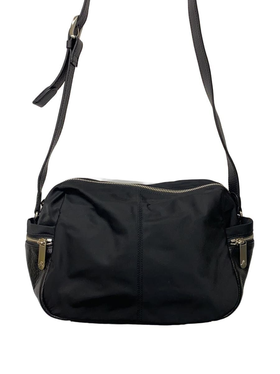 agnes b VOYAGE Shoulder Bag Nylon BLK Solid