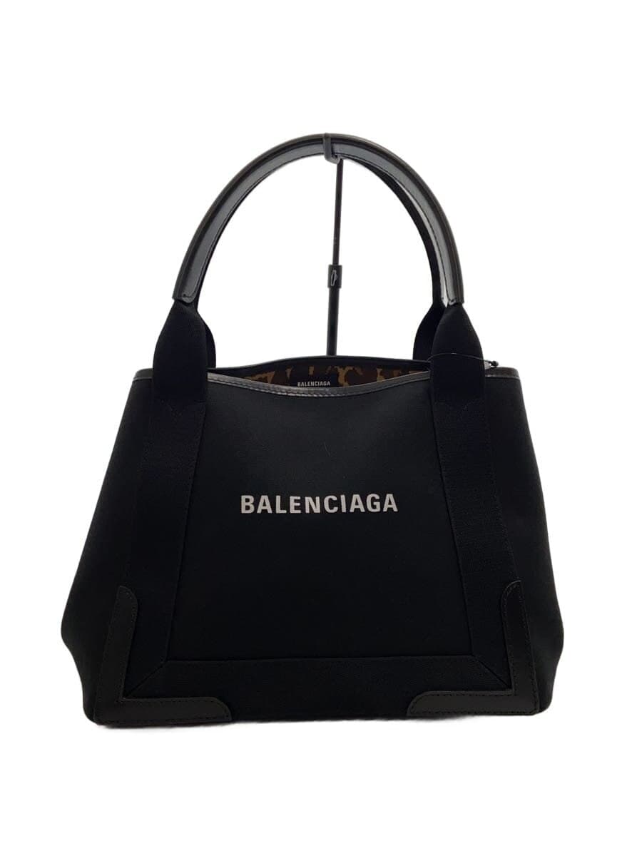 BALENCIAGA Cabas S Handbag Canvas BLK 339933 1092