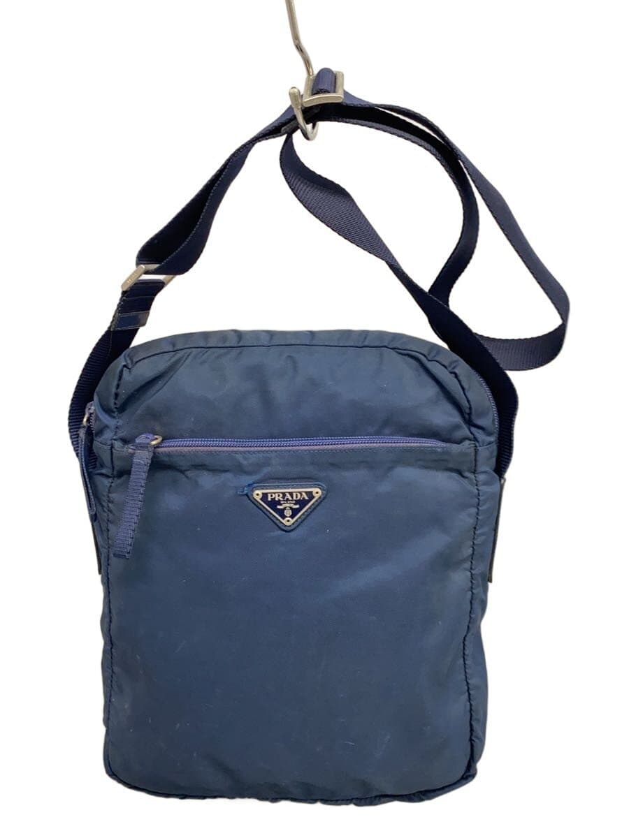 PRADA Triangle Logo Shoulder Bag Nylon NVY