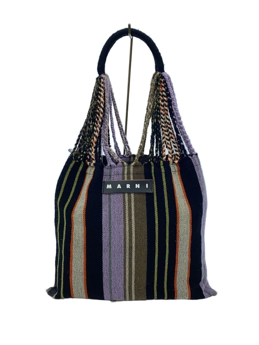 MARNI Tote Bag BLK Stripe