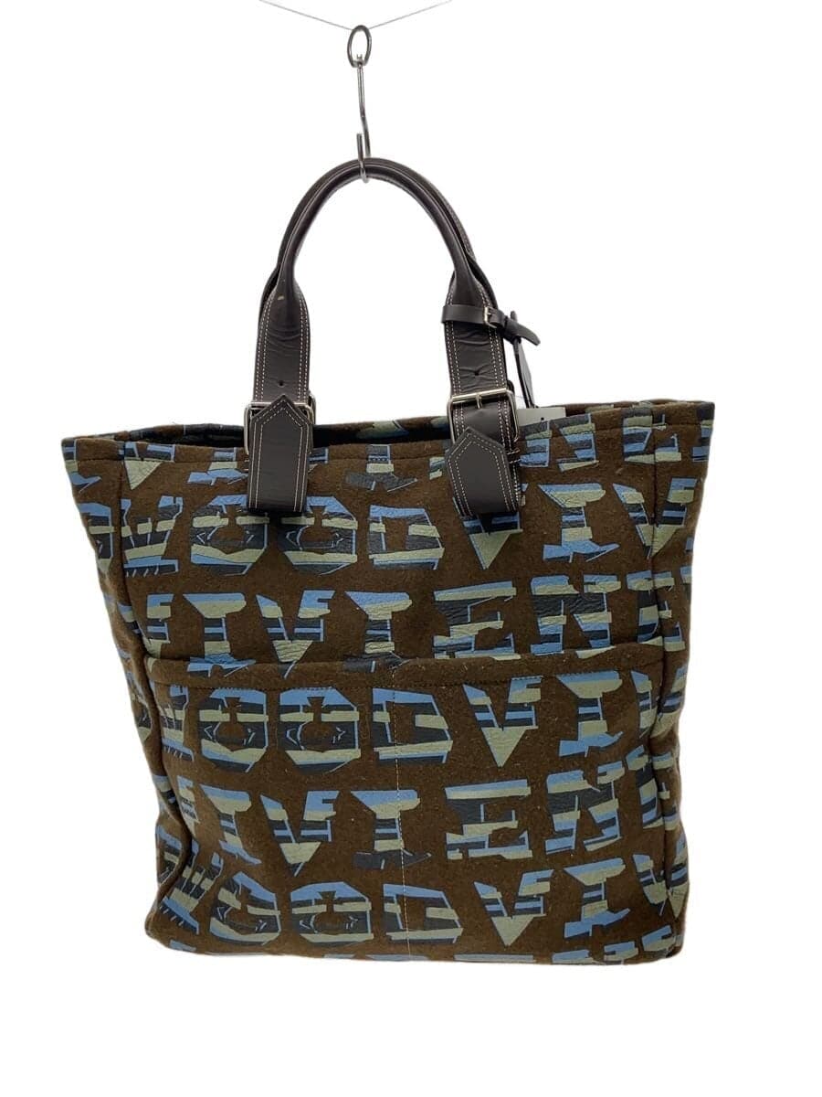 Vivienne Westwood Tote Bag Handle Wrinkle KHK All Over Pattern