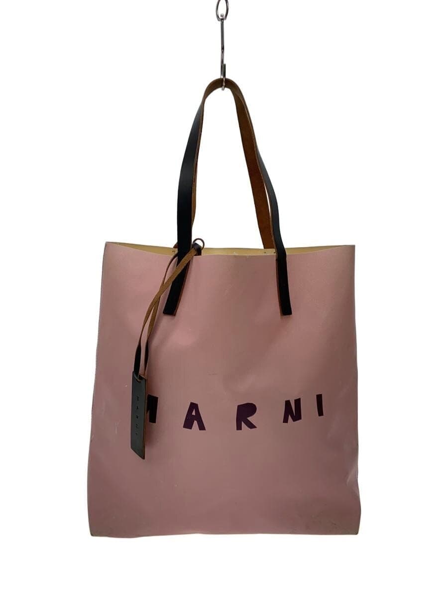 MARNI Wear With Stain Tote Bag PVC PNK SHMPQ10A06