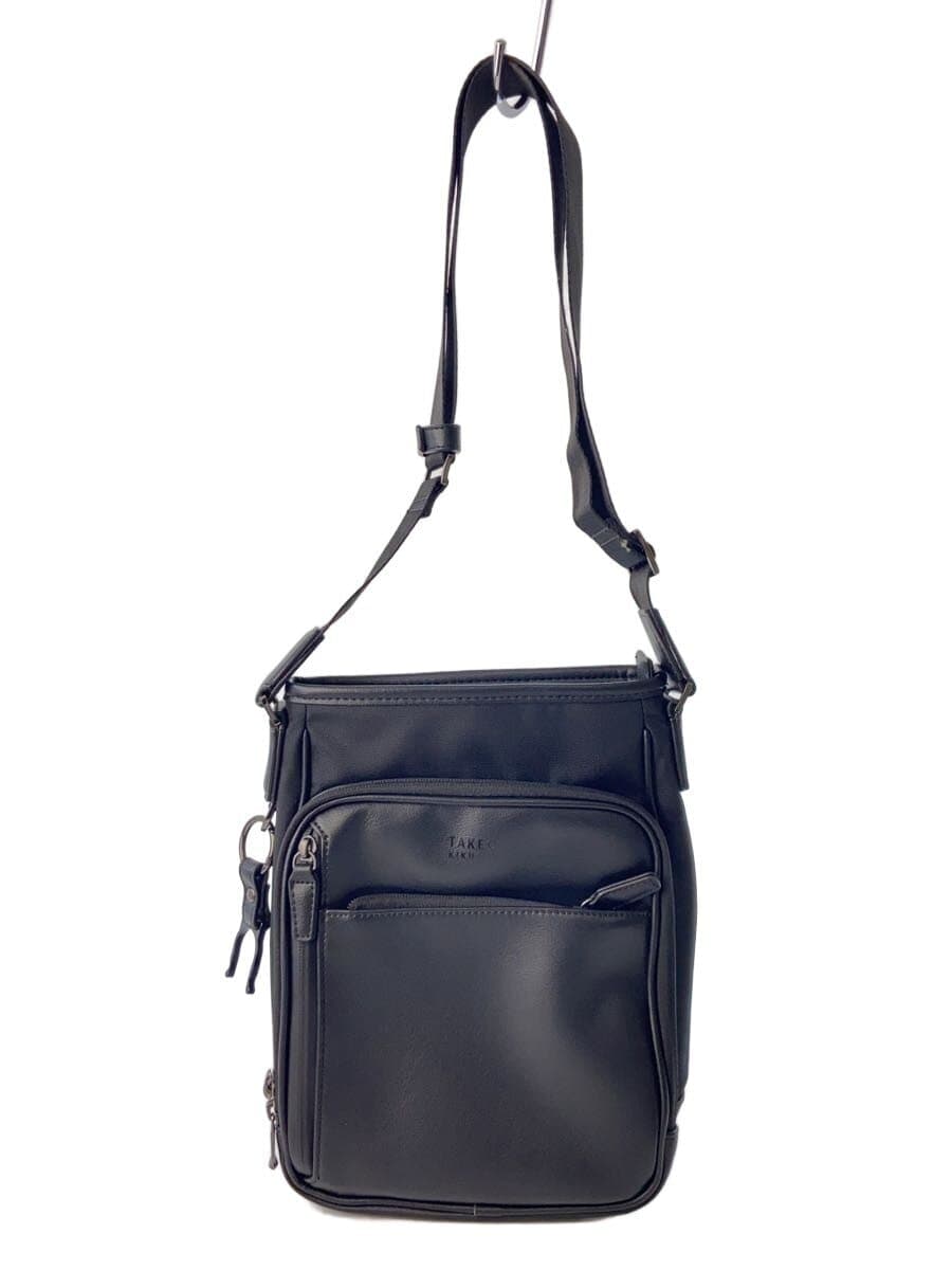 TAKEO KIKUCHI Shoulder Bag Leather Black