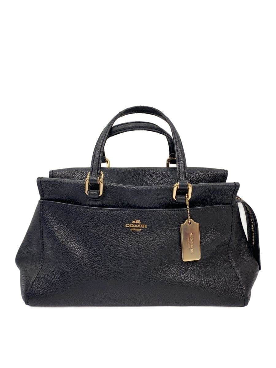 COACH Shoulder Bag Leather BLK