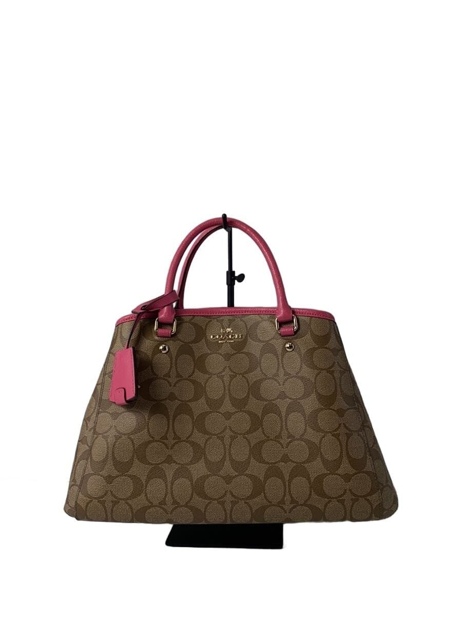 COACH bag PVC Brown all-over pattern shoulder missing