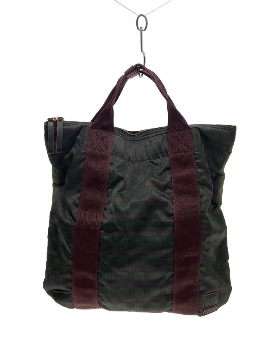 PORTER × MARNI Backpack Nylon Green Ombre Check