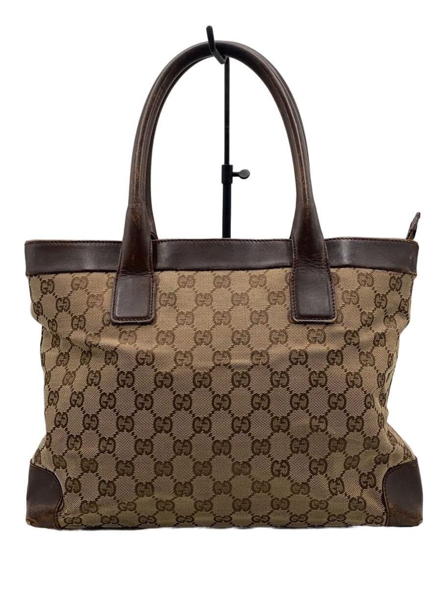 GUCCI Handbag Canvas BRW All-over Print 33890 214397