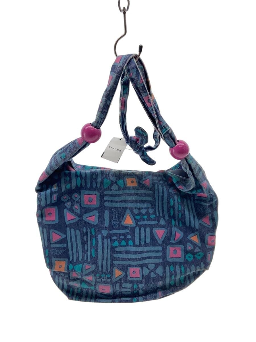 STUSSY shoulder bag cotton blue all-over pattern