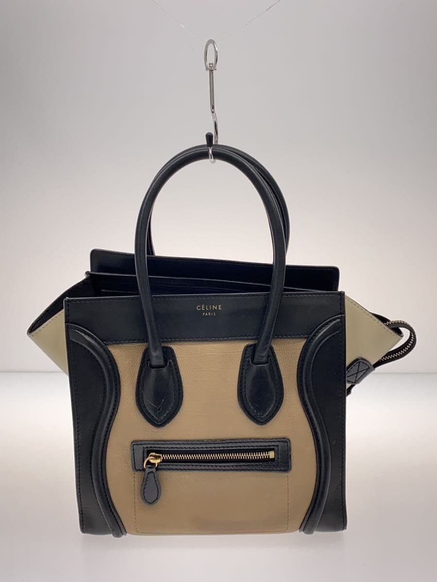 CELINE Luggage Tote Bag Leather BRW