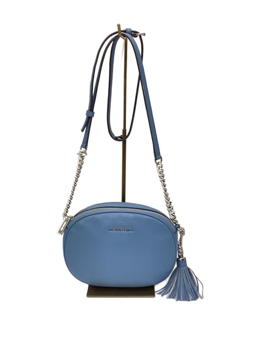 MICHAEL KORS shoulder bag leather blue solid 30H6SGNM2L