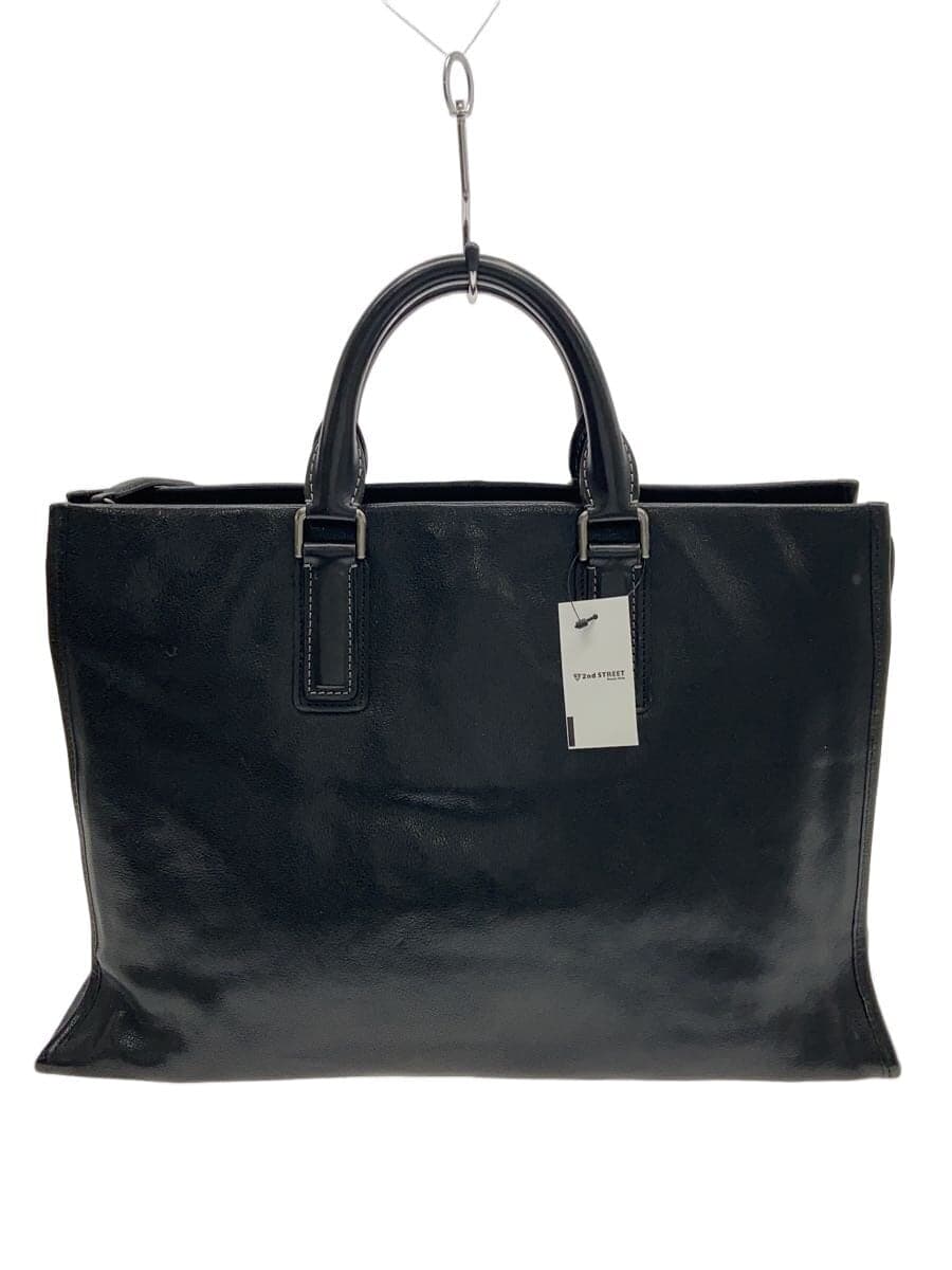 Tsuchiya Kaban Tote Bag Leather BLK Solid