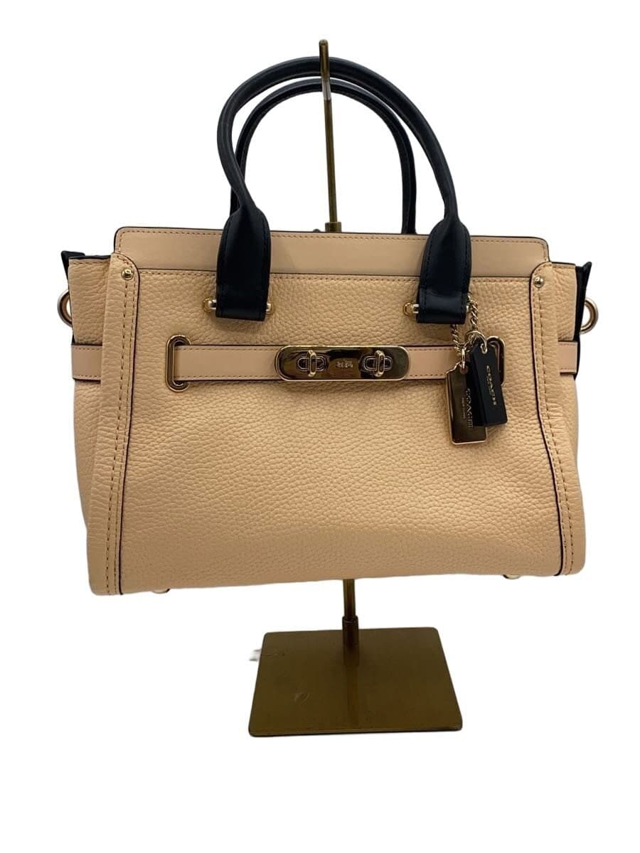 COACH Tote Bag_All Leather Leather BEG