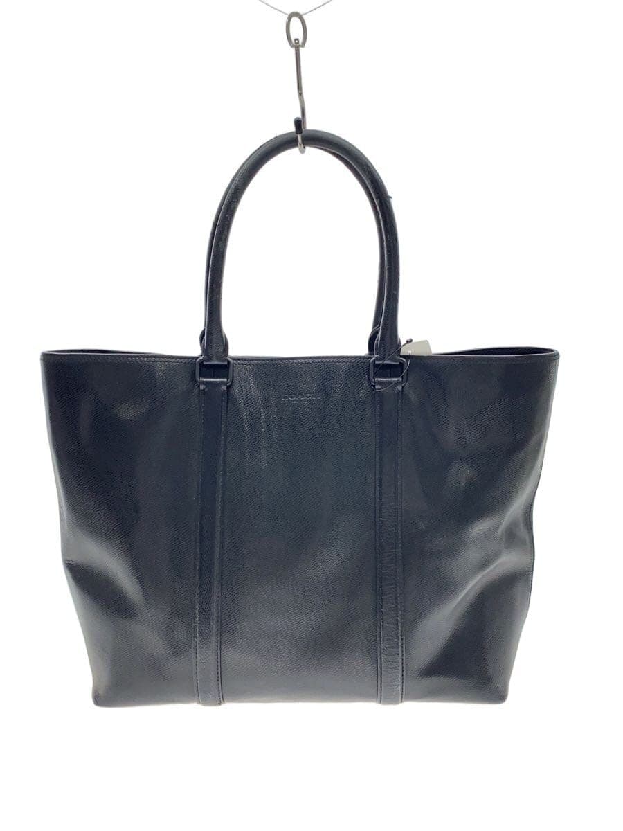 COACH Leather Tote Bag Leather BLK